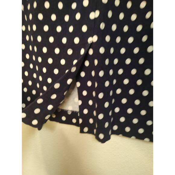 Stitch Fix Pixley Navy June Polka Dot Straight Pencil Skirt Size XL - Picture 4 of 6